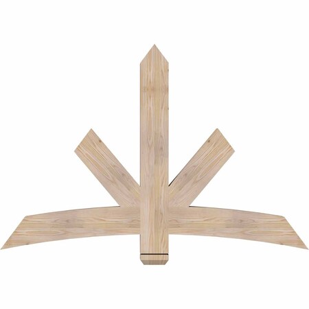 Ekena Millwork Alberta Smooth Timber Gable Bracket, Douglas Fir, 60"W x 40"H x 3 1/2"D x 5 1/2"F, 16/12 Pitch GBW060X40X0406ALB00SDF